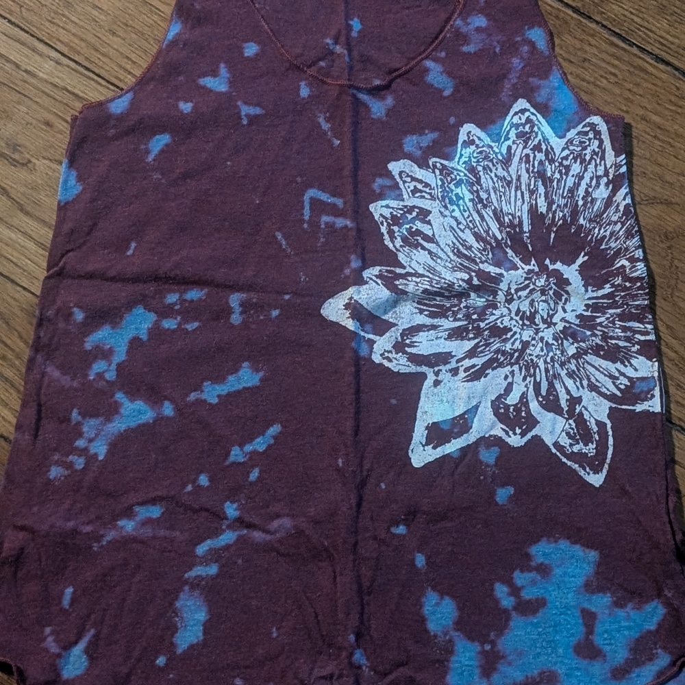 Floral Tie-Dye Tank Top